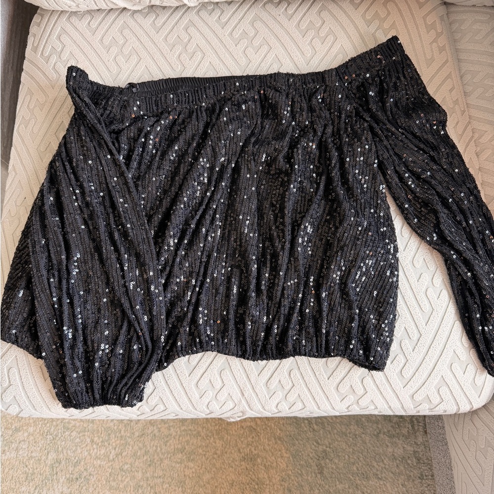 Black Sequin Top